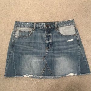 american eagle denim skirt